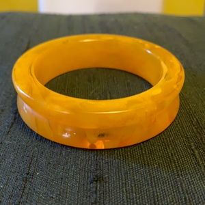 Gorgeous yellow Lucite bangle